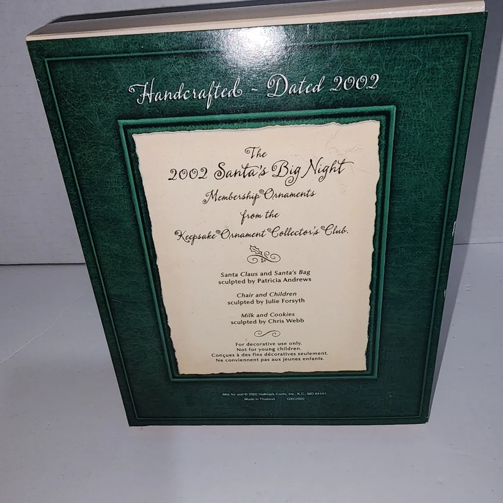 NEW Hallmark 2002 Collectors Club Ornament Set Santa's‎ Big Night